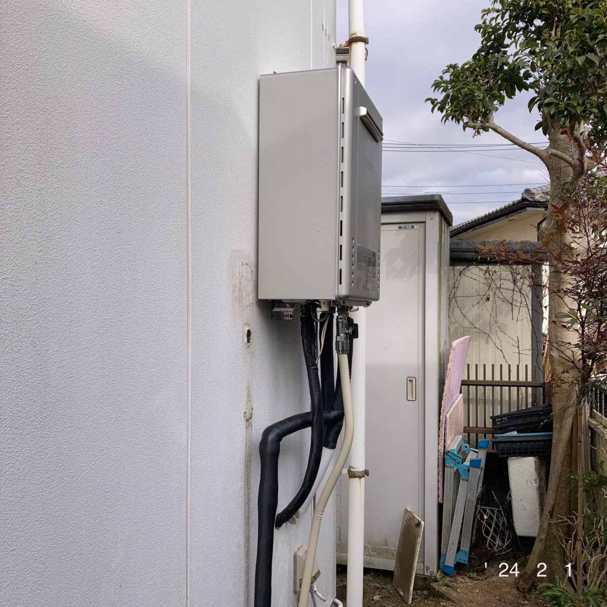 壁掛式ガス給湯器に変更